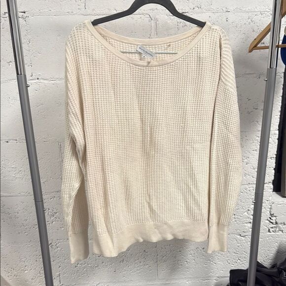 White + Warren Textured Cream Sweater - Worn Once - Long Sleeve Top - Picture 1 of 3
